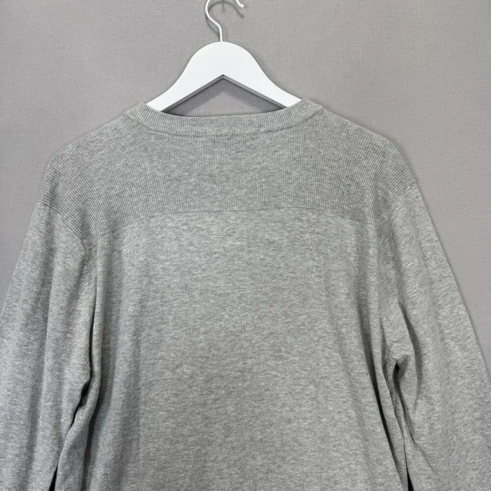 Scotch & Soda Full Zip Sweater Mens XL Gray Cotton Wool Knit Cardigan Minimalist